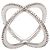 Autre Marque Eva Fehren Pave Diamond X Ring Size 6 Silber - Ansicht 4
