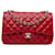 Bolsa de ombro Red Chanel Jumbo Classic em couro de cordeiro com dupla aba Vermelho  ref.1408334