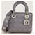 Small Lady Dior Handbag Grey Leather  ref.1408537