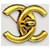 Spilla CHANEL CC Turnlock D'oro - vista 2
