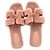 Sandali Hermès Oran in shearling rosa rosa - vista 2