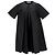Minivestido plisado de algodón negro de Jil Sander