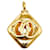 Chanel Vintage Coco Mark Pendant Top Gold Plated in Very Good Condition Golden Metal  ref.1408687