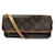 LOUIS VUITTON TWIN BELT CLUTCH BAG IN MONOGRAM CANVAS M51852 POUCH Brown Cloth  ref.1409066