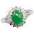 & Other Stories Pt900 Platinum Jade 1.17ct Diamond 0.24ct Ring Size 9.5 in Great Condition Silvery Metal  ref.1409167