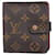 Louis Vuitton Compact zip Brown Cloth  ref.1409232