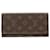 Louis Vuitton Porte carte credit bifold Toile Marron  ref.1409495