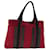 Hermès HERMES Trocha Horizontal Zonal MM Hand Bag Canvas Red Black Auth bs14774 Cloth  ref.1409821