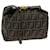 Bolsa cosmética FENDI Zucca Canvas Vanity Marrom Preto Auth 76814 Lona  ref.1409849