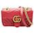 Solapa pequeña GG Marmont de cuero rojo Gucci Roja  ref.1409858