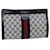 Bolsa de ombro GUCCI GG Supreme Sherry Line PVC Couro Preto Auth 76732  ref.1409871