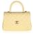 Chanel Yellow Quilted Caviar Small Coco Top Handle Bag Leather  ref.1409959