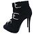 Botas de tornozelo com plataforma e detalhe de fivela Emy de Giuseppe Zanotti Preto