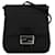 Crossbody Fendi Zucchino Canvas Preta Preto Couro  ref.1410134