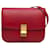 Classic Box Céline Bolso bandolera rojo Celine mediano clásico con caja Roja Cuero  ref.1410237