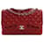 Borsa a tracolla con patta rossa Chanel Jumbo Classic foderata in caviale Rosso Pelle  ref.1410238