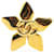 Broche de flor Chanel CC em ouro Dourado Metal  ref.1410273