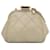 Beige Chanel Calfskin Kiss Lock Frame Bag Leather  ref.1410374