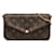 Bolsa Louis Vuitton Monograma Pochette Felicie Marrom Marrom Lona  ref.1410443