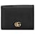 Schwarzes Gucci Leder GG Marmont Kleines Portemonnaie  ref.1410485