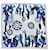 Blue & White Emilio Pucci Abstract Print Silk Scarf  ref.1410495