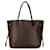 Brown Louis Vuitton Damier Ebene Neverfull MM Tote Bag Leather  ref.1410566