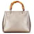 Kleine goldene Shopper-Tasche aus Bambus von Gucci Leder  ref.1410589