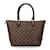 Sac à main marron Louis Vuitton Damier Ebene Saleya PM Cuir  ref.1410649