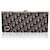 Christian Dior Bolso clutch de lona con monograma oblicuo azul vintage Lienzo  ref.1410748