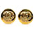 Clipe CC banhado a ouro Chanel em brincos Dourado Metal  ref.1410960