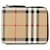 Petit portefeuille Burberry House check marron Toile Tissu Beige  ref.1410980