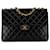 Rabat simple en cuir d'agneau classique jumbo noir Chanel  ref.1410996