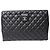 Timeless Bolsa atemporal Chanel em pele de cordeiro acolchoada em couro preto