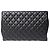 Timeless Bolsa atemporal Chanel em pele de cordeiro acolchoada em couro preto - vista 5