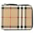 Portefeuille bifold en cuir PVC Burberry Nova Check beige en très bon état Toile Marron  ref.1411350