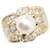 & Other Stories K18YG Yellow Gold Akoya Pearl 8.2mm Diamond 0.18ct Ring in Excellent Condition Golden Metal  ref.1411398