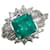 Autre Marque LuxUness Platinum Diamond & Emerald Ring Metal Ring in Excellent condition Silvery  ref.1411411