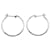 Autre Marque LuxUness Platinum Hoop Earrings Metal Earrings in Excellent condition Silvery  ref.1411414