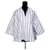 Balenciaga white and blue striped shirt, y2k oversized shirt Cotton  ref.1411504