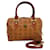 Borsa Boston MCM Vicetos Logogram Pelle PVC 2modo Brown Auth bs14467 Marrone  ref.1411678