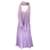 Autre Marque Robe mi-longue en coton sans manches à col foulard plissé lilas Aalto Violet  ref.1411851