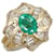 & Other Stories LuxUness 18Bague en métal K Emerald Diamond Ring en excellent état Doré  ref.1411914