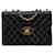 Rabat simple en cuir d'agneau classique Jumbo XL noir Chanel  ref.1412529