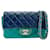 Classique Chanel Timeless Cuir Vert  ref.1412567