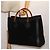 Bamboo GUCCI Borsa tote in bambù Pelle scamosciata Nera 002 1186 0259 auth 75677 Nero - vista 22