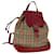 Autre Marque Burberrys Nova Check Sac à dos Toile Rouge Beige Auth 75840  ref.1412937