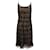 Autre Marque Carmen Marc Valvo Black / Nude Crochet Dress Silk  ref.1412997