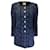 Edward Achour Navy Blue Jewel Buttoned Tweed Jacket Wool  ref.1412998