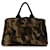 Tote Grand cabas camouflage Stampata Canapa Prada marron Toile  ref.1413050