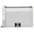 White Chanel Medium Patent Boy Flap Crossbody Bag Leather  ref.1413055